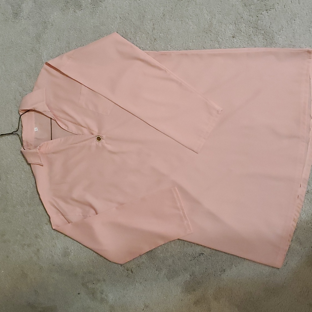Women's Peach Long Sleeve Tunic Top XL